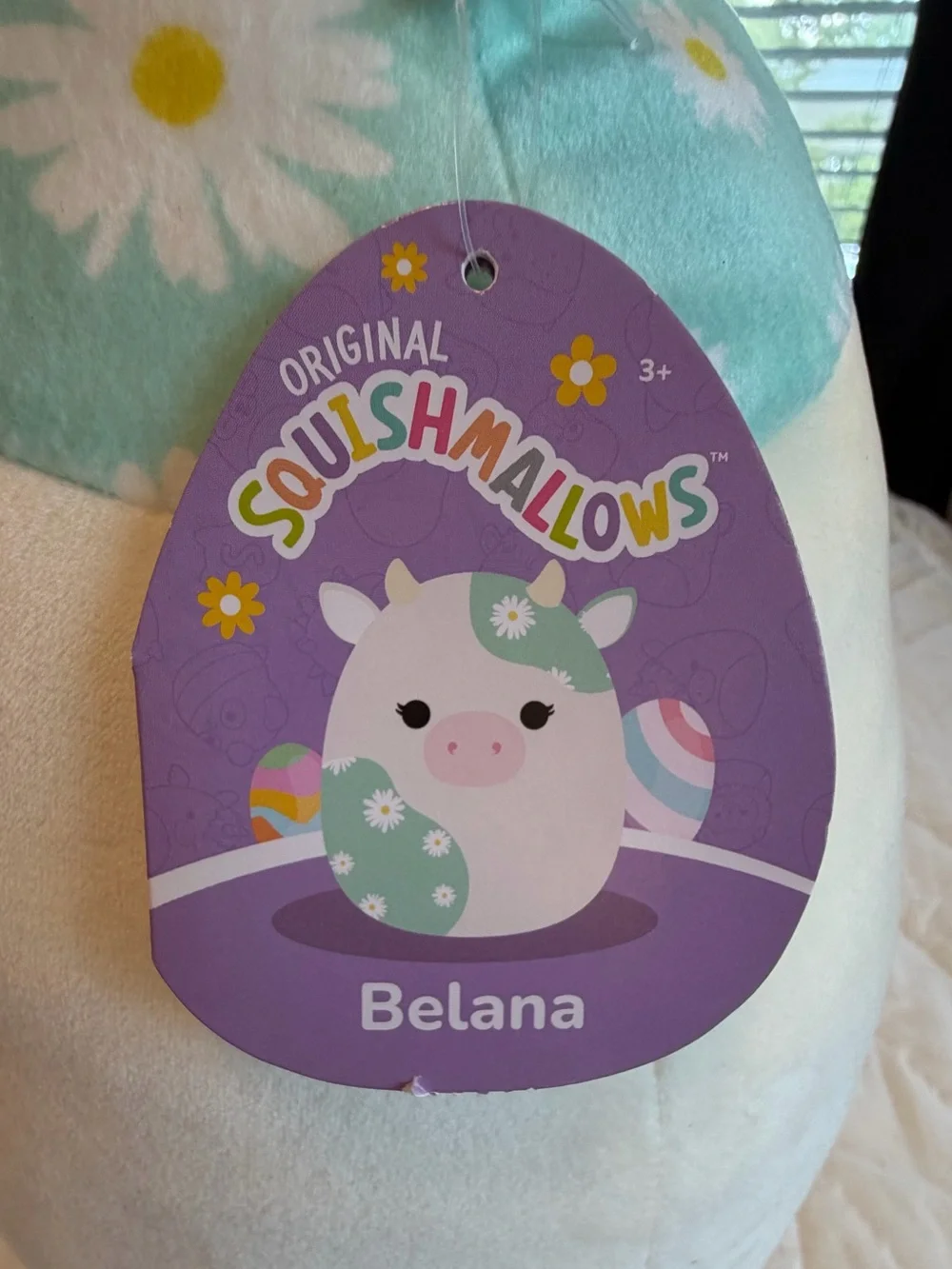 Squishmallow Belana the Cow 16” Easter Edition NWT